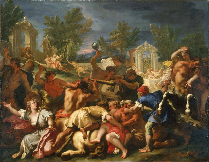 Bitwa Lapitów z Centaurami - Sebastiano Ricci