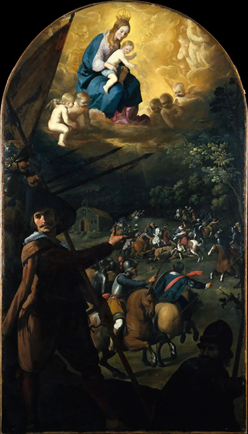 Bitwa między chrześcijanami a Maurowie w El Sotillo - Francisco de Zurbarán