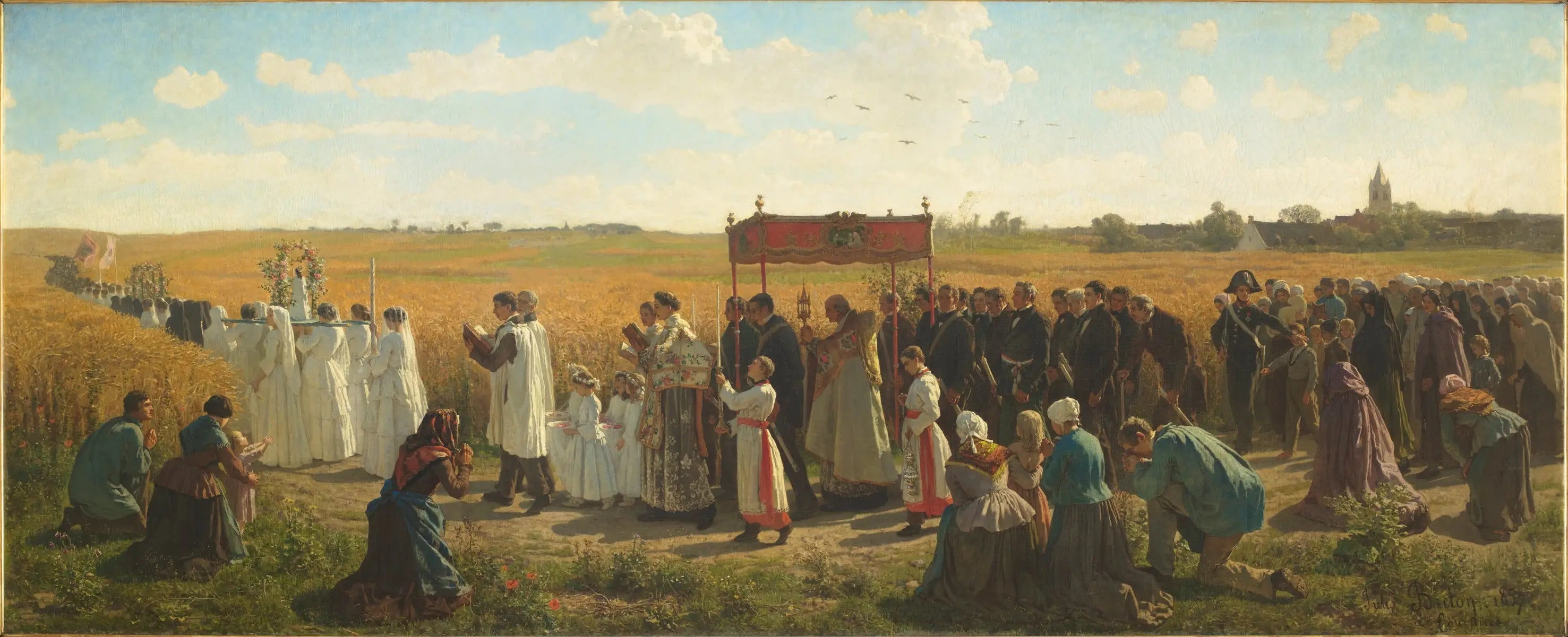 La Bénédiction des blés en Artois - Jules Breton image 1 reproduction réalisée par Alpha Reproduction