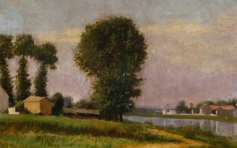 Brzeg Petit Gennevilliers i Sekwana - Gustave Caillebotte