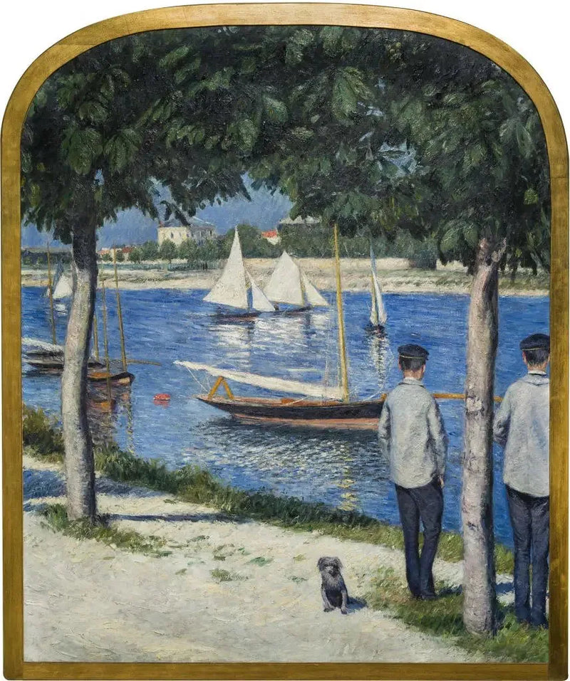Brzeg Małego Gennevilliers i Sekwana - Gustave Caillebotte