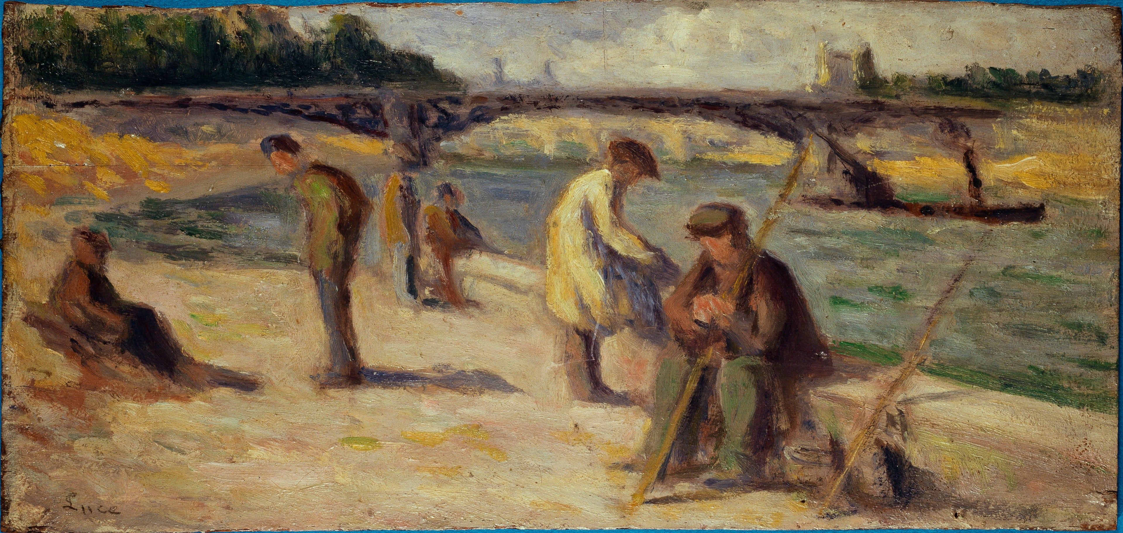 La berge du quai Malaquais - Maximilien Luce image 1 copie peinte à la main à l’huile