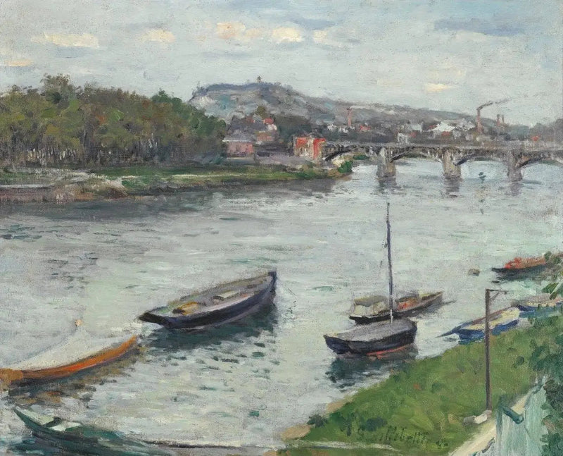 Brzeg i Most w Argenteuil - Gustave Caillebotte