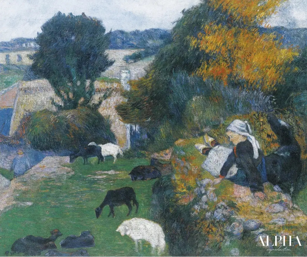 La bergère bretonne - Paul Gauguin - Reproductions de tableaux et peintures haut de gamme