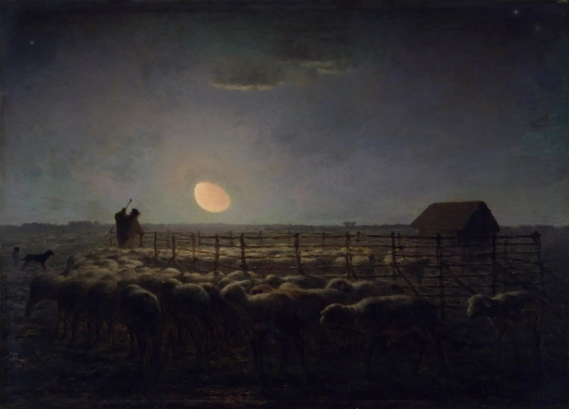 La Bergerie, Światło Księżyca - Jean-François Millet
