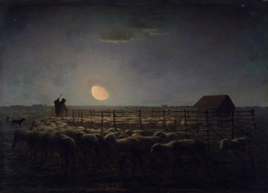 La Bergerie, Światło Księżyca - Jean-François Millet