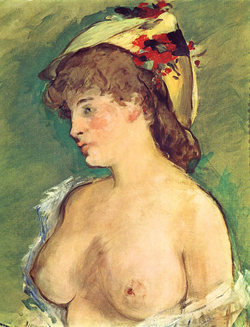 Blondynka z nagimi piersiami - Édouard Manet