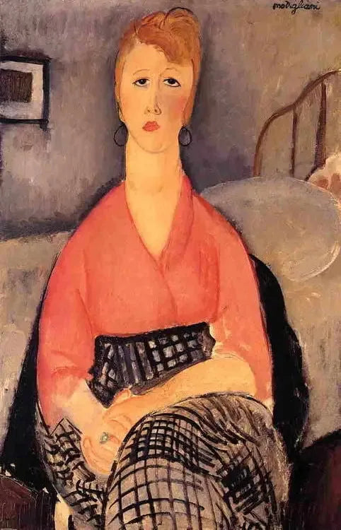 Różowa bluzka - Amedeo Modigliani
