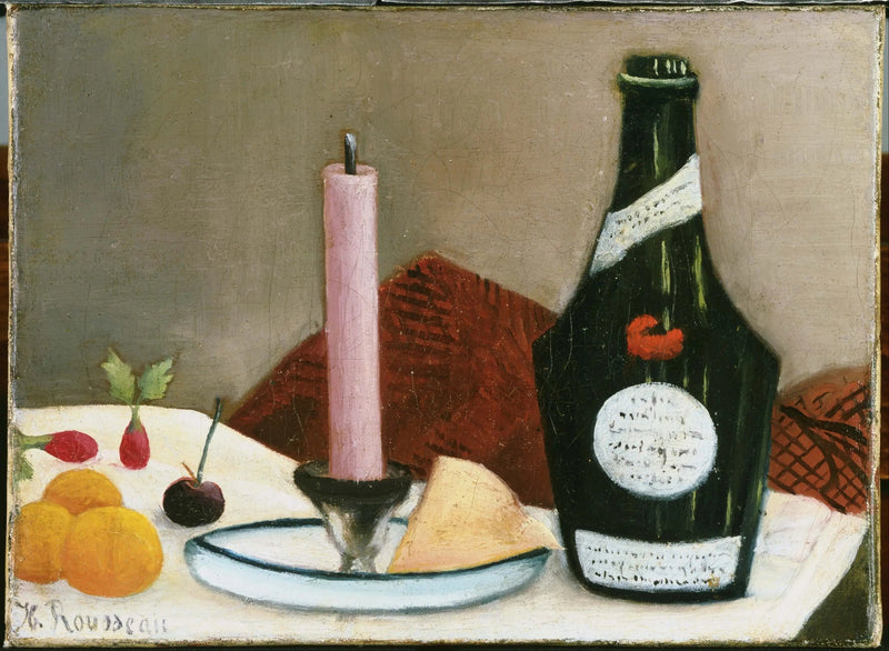 Różowa świeca - Henri Rousseau