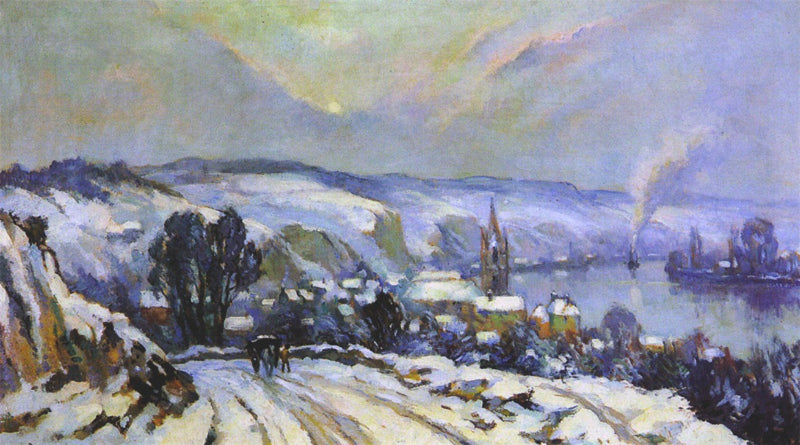 La Bouille pod śniegiem - Robert Antoine Pinchon