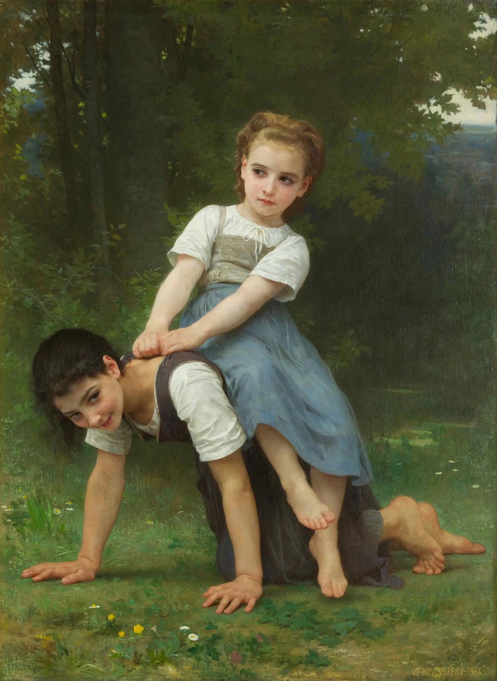 La bourrique - Bouguereau image 1 reproduction artisanale de tableau