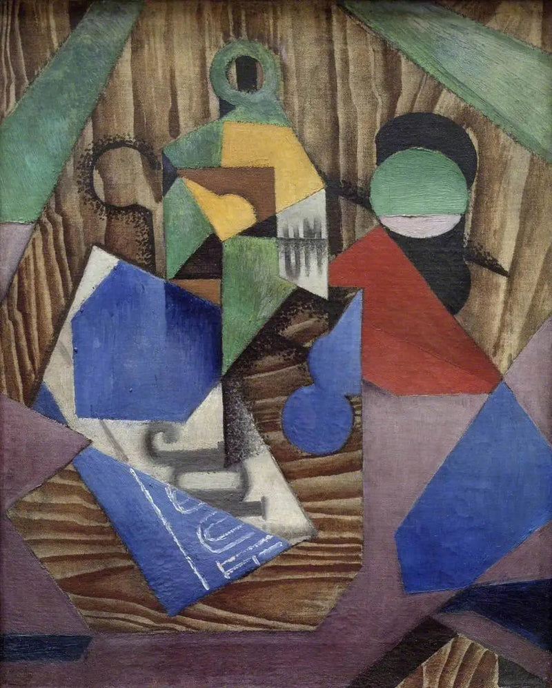 Butelka rumu i gazeta - Juan Gris