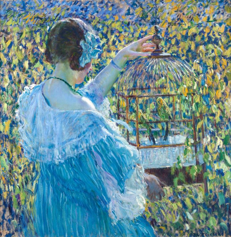Klatka dla ptaków - Frederick Carl Frieseke