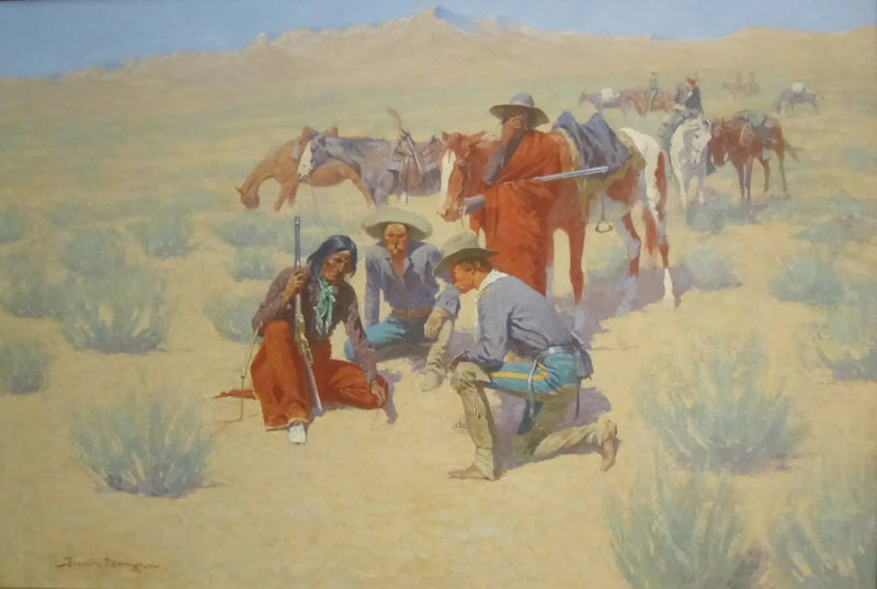 Karta na piasku - Frederic Remington
