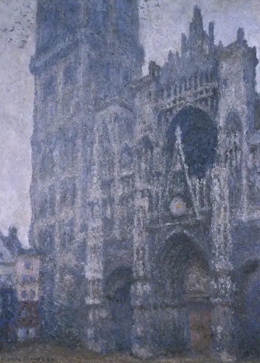 Katedra w Rouen, portal i wieża Albane, szary czas - Claude Monet