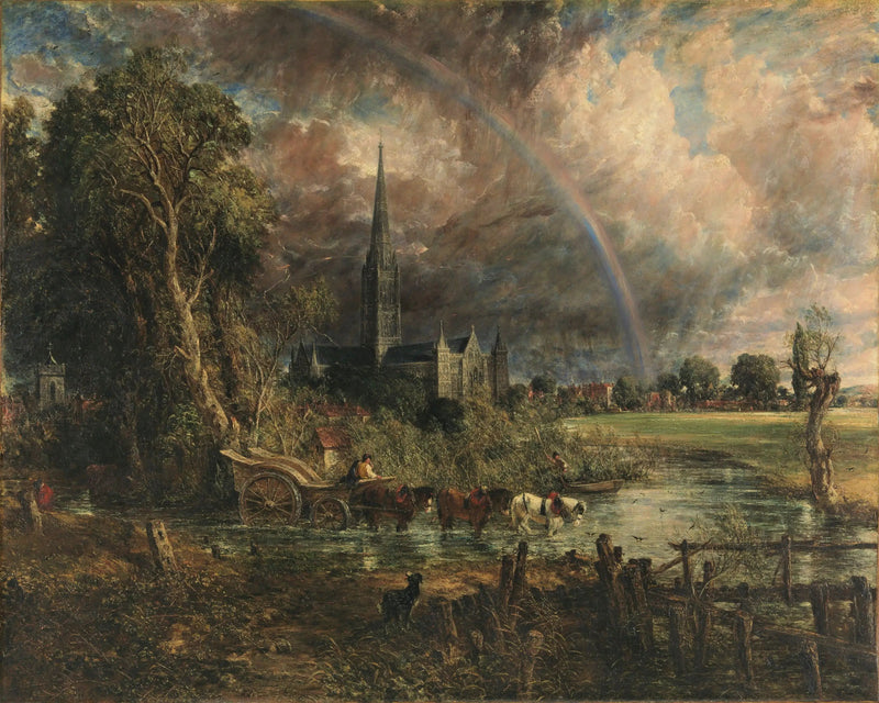 Katedra Salisbury widziana z łąk - John Constable