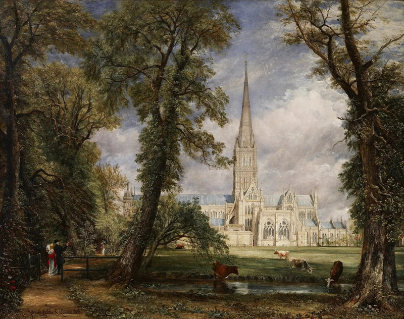 Katedra w Salisbury widziana z ogrodów biskupa - John Constable