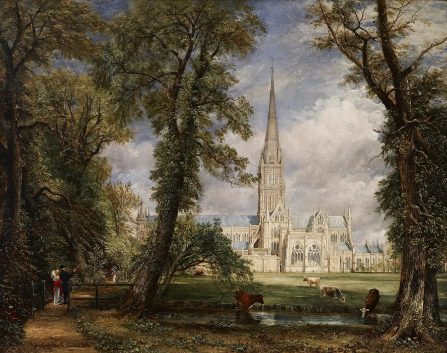 Katedra w Salisbury widziana z ogrodów biskupa - John Constable