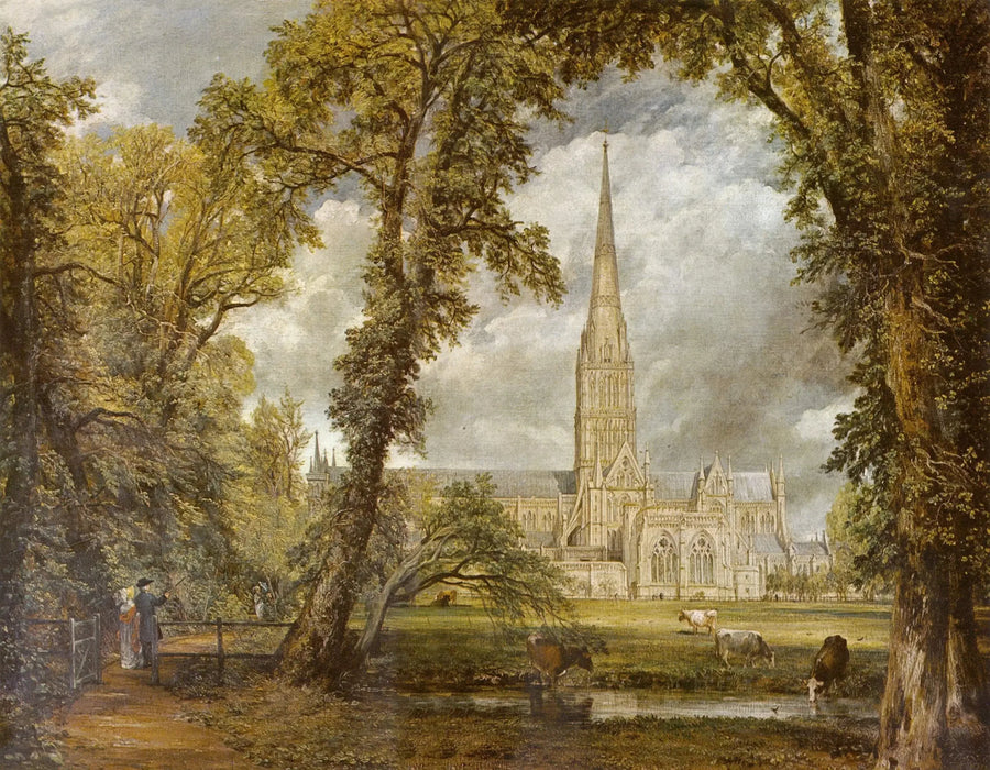 Katedra w Salisbury widziana z ogrodów biskupa - John Constable