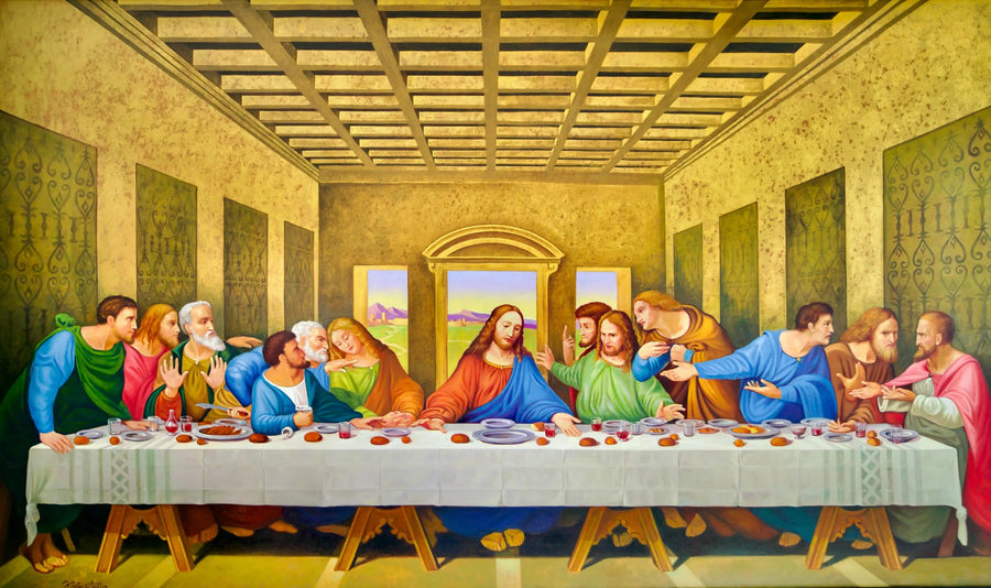 "Ostatnia Wieczerza – Reinterpretacja arcydzieła Leonarda da Vinci przez Mistrza Apollona" | 270x160cm