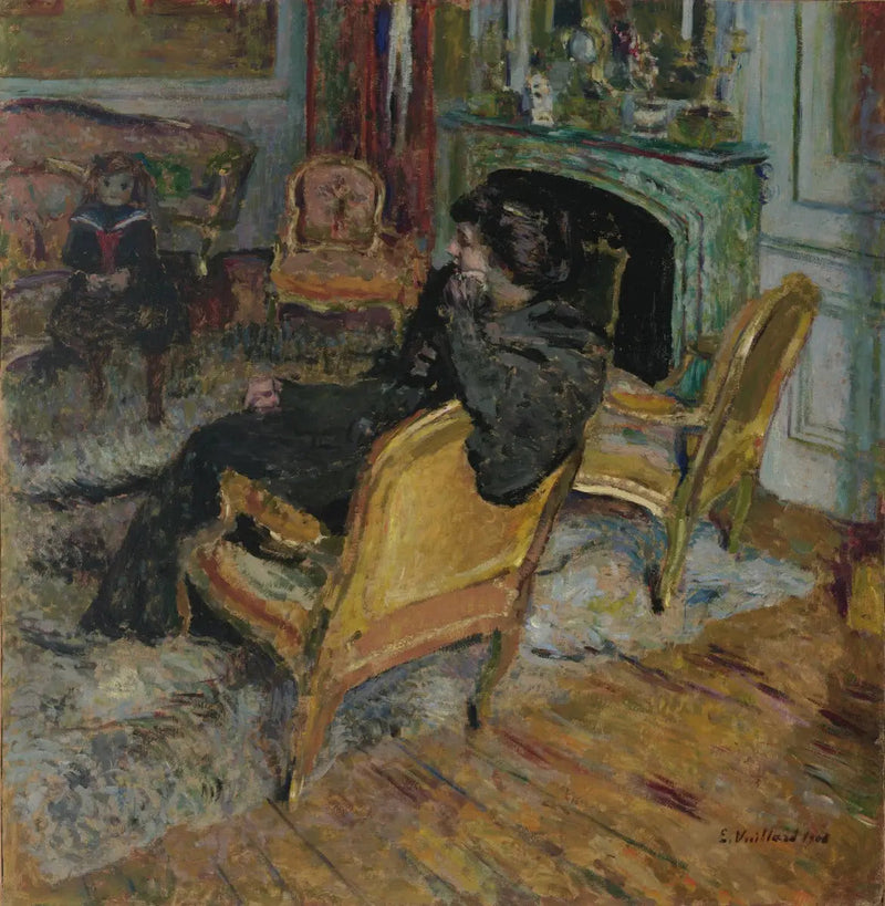 Złote krzesło, Pani Georges Feydeau i jej syn - Édouard Vuillard