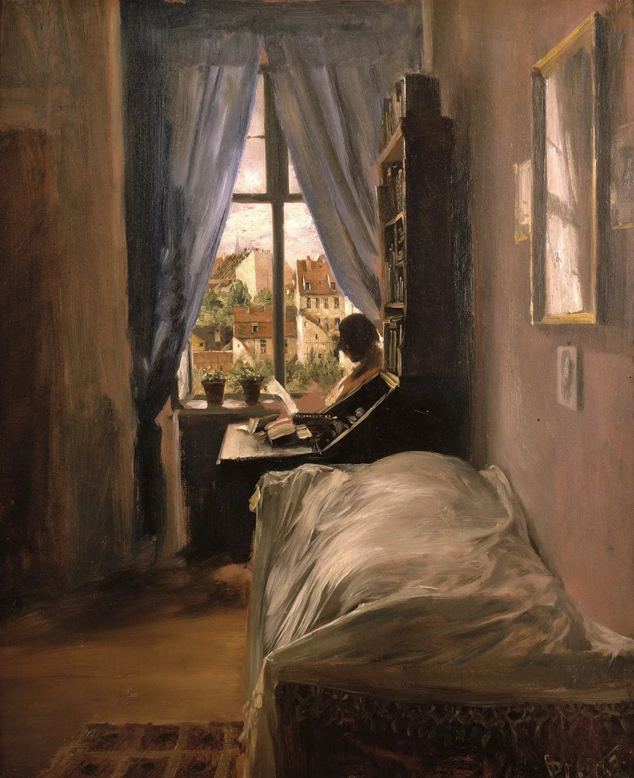 Pokój artysty w Ritterstraße - Adolph von Menzel