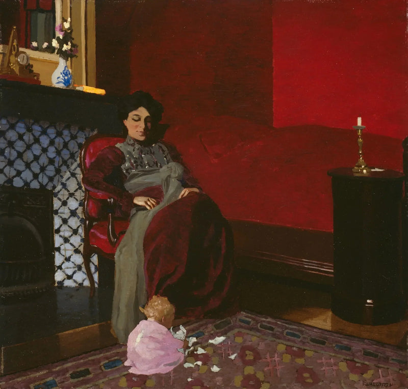Czerwona komnata, Étretat - Félix Vallotton
