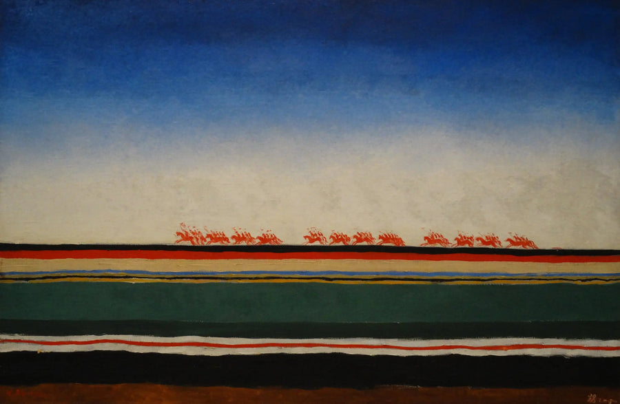 Ładunek czerwonej kawalerii - Kazimir Malevich