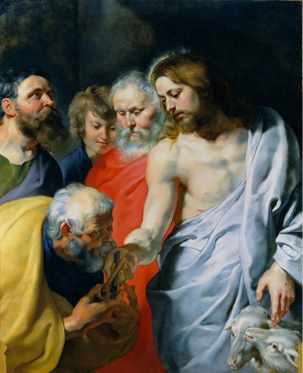 La charge du Christ à Pierre - Peter Paul Rubens image 1 reproduction artisanale de tableau