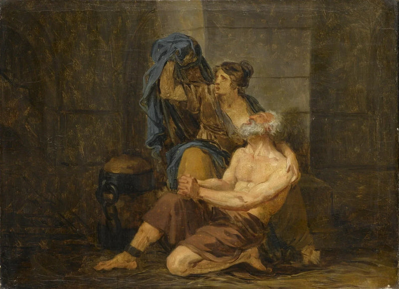 Rzymska miłość charytatywna: Cimone i jego ojciec. - Jean-Baptiste Greuze