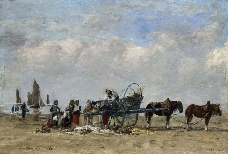 Wóz rybny, Berck - Eugène Boudin