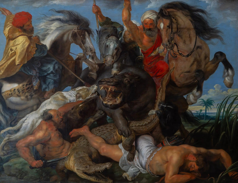 Polowanie na hipopotama i krokodyla - Peter Paul Rubens