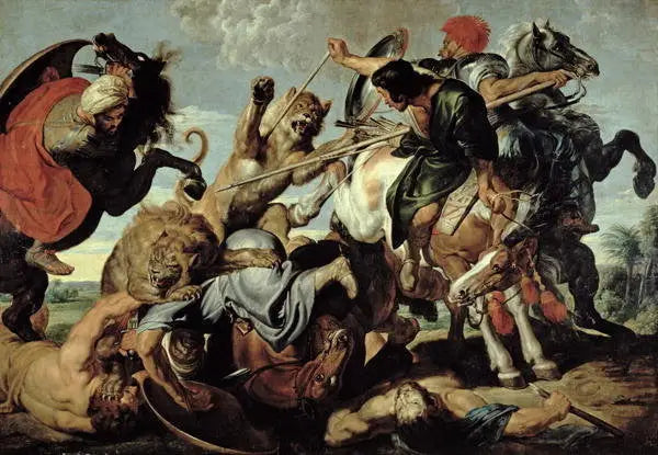 Polowanie na lwa - Peter Paul Rubens