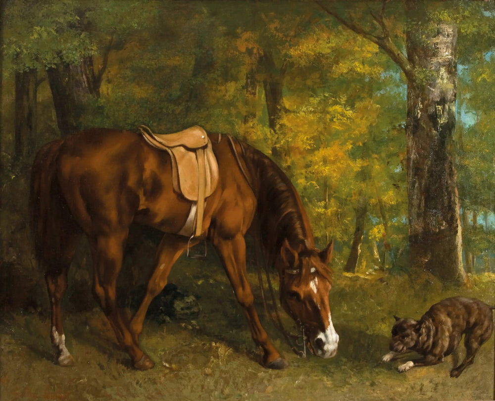 La Chasse au renard - Gustave Courbet image 1 copie de tableau peinte à la main