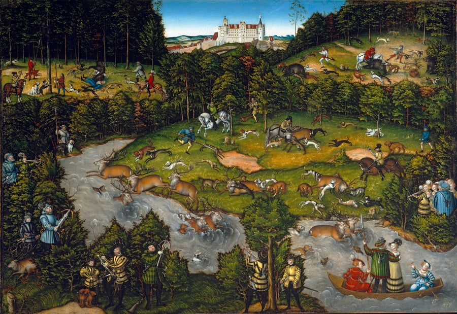 Polowanie w pobliżu Zamku Hartenfels - Lucas Cranach Starszy