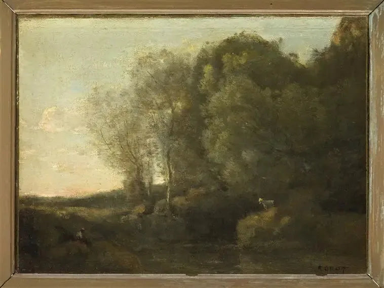 Koza na skale - Jean-Baptiste Camille Corot