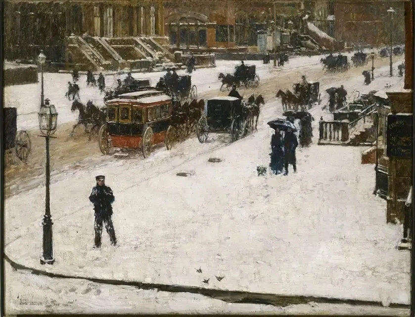 Piąta Aleja zimą - Childe Hassam