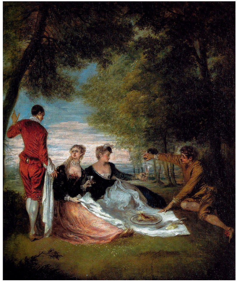 Przekąska na trawie - Antoine Watteau