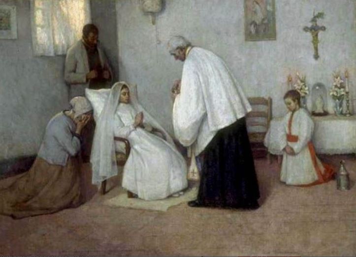 Komunia w ostatniej chwili - Henri Le Sidaner