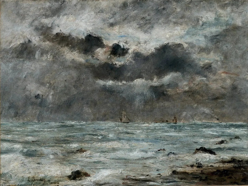 Wybrzeże w Trouville - Eugène Boudin