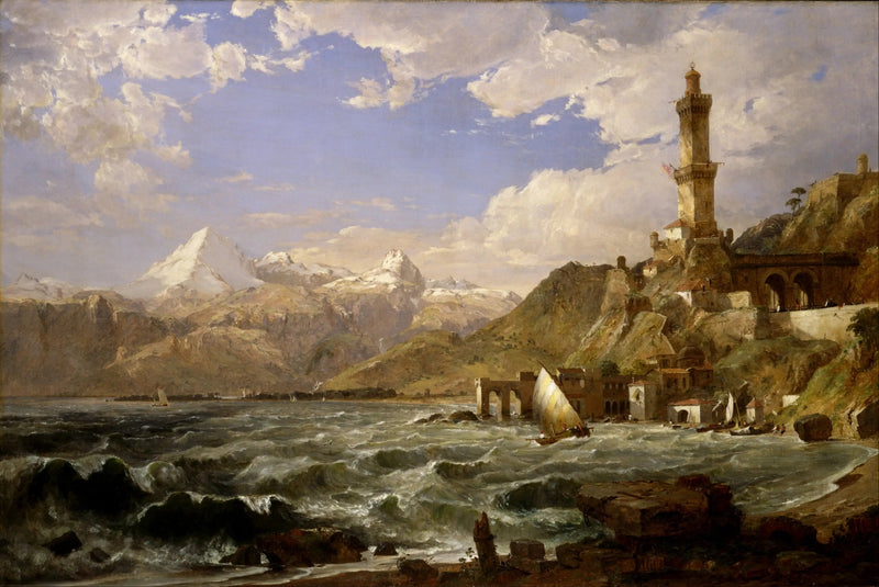 Wybrzeże Genuzy - Jasper Francis Cropsey