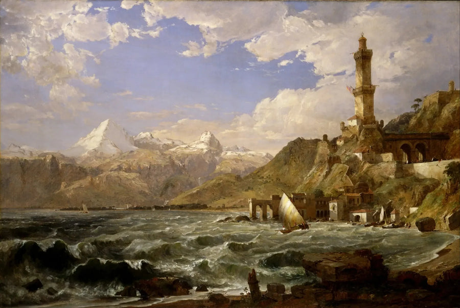 Wybrzeże Genuzy - Jasper Francis Cropsey