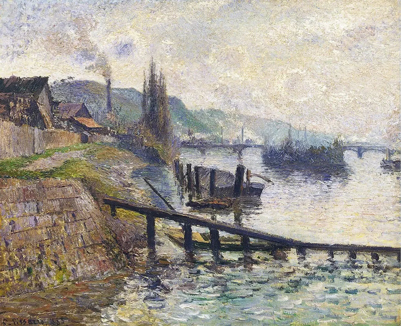 Wybrzeże Sainte-Catherine w Rouen - Camille Pissarro