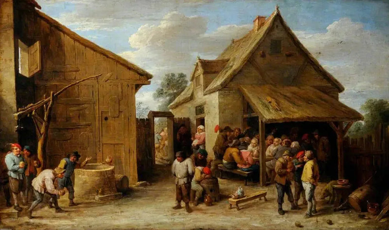 Dziedziniec karczmy - David Teniers Młodszy