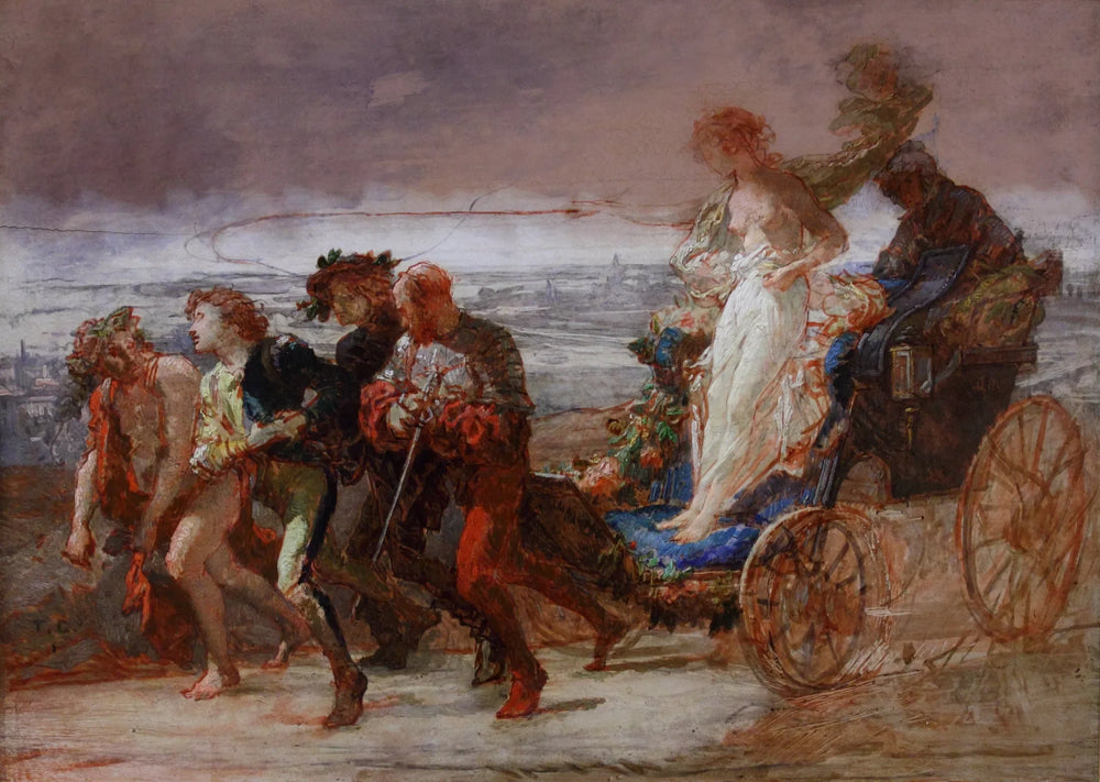 La Courtisane - Thomas Couture image 1 copie de tableau peinte à la main