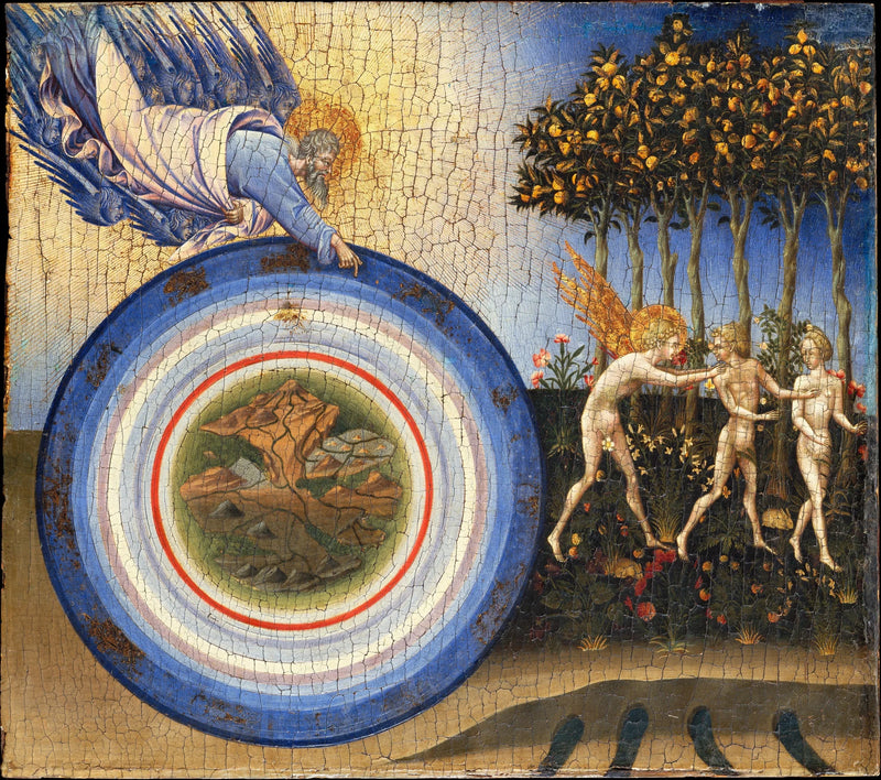 Stworzenie świata, oraz Adam i Ewa wypędzeni z Raju - Giovanni di Paolo