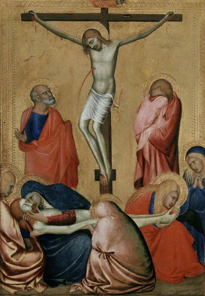 Ukrzyżowanie i Żałoba - Barna da Siena