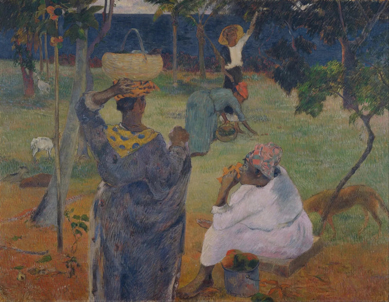 Zbieranie Owoców, czyli Przy Mango - Paul Gauguin