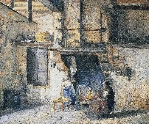 Kuchnia domu Piette, Montfoucault - Camille Pissarro