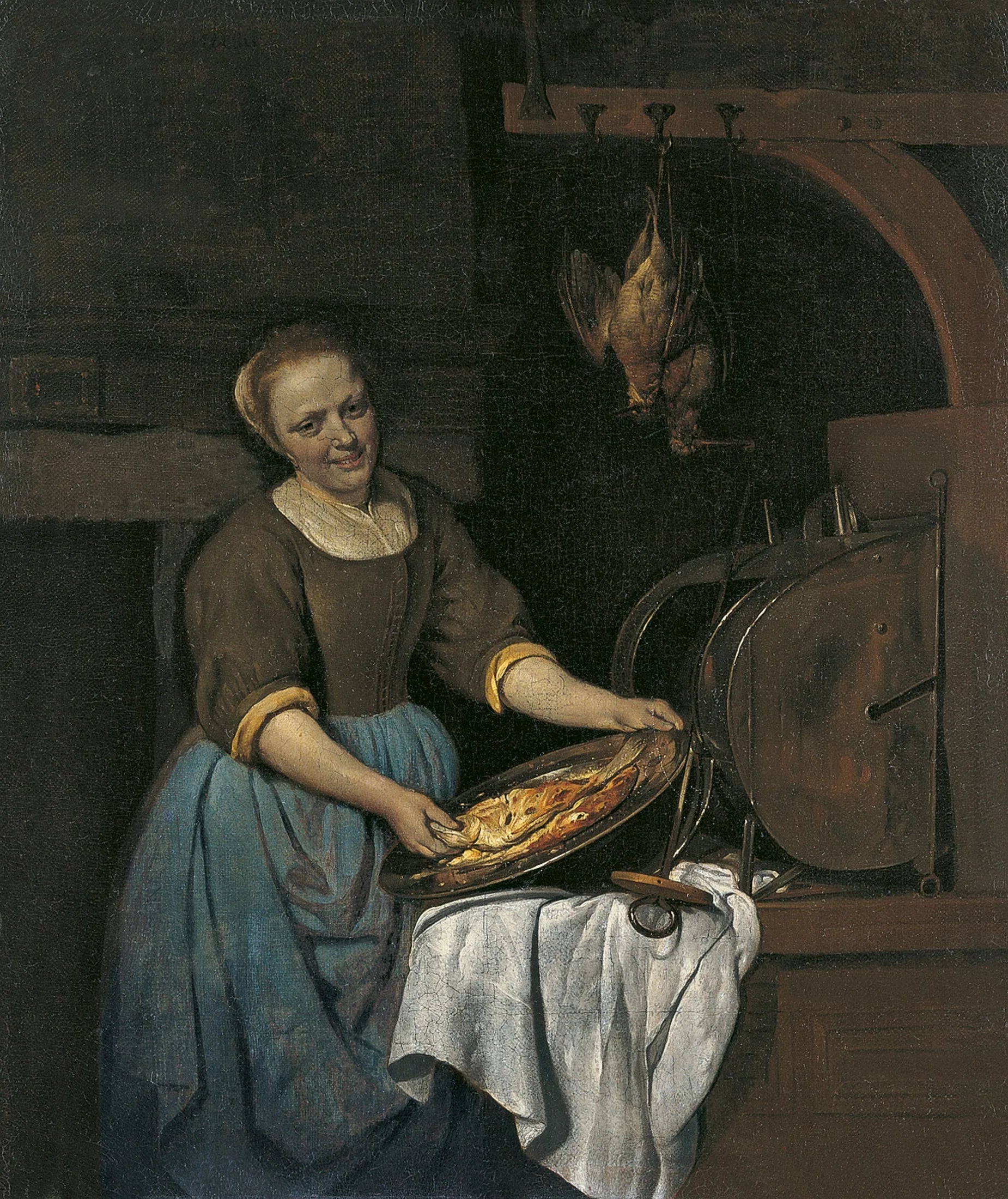 La Cuisinière - Gabriel Metsu image 1 copie peinte à la main à l’huile